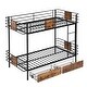 preview thumbnail 9 of 20, Sturdy Metal Twin XL over Twin XL Bunk Bed with MDF Guardrails and Dual Storage Drawers for Enhanced Organization
