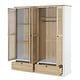 preview thumbnail 5 of 10, 4 Shutter Door Wardrobe Armoire Closet with 2 Drawers