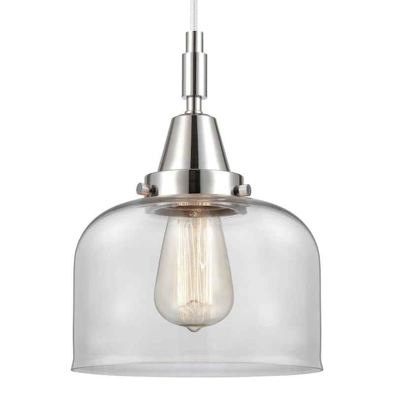 Innovations Lighting 447-1P-G72 Bell 8" Wide Mini Pendant with Clear - Polished Chrome