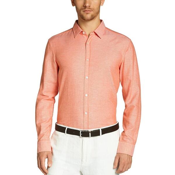 Shop Hugo Boss Mens Ronni Slim Micro Diamond Pattern Button Down