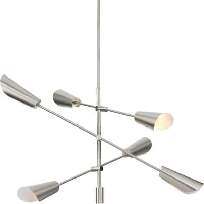 Progress Lighting P400380 Cornett 6 Light 45" Wide Sputnik Chandelier