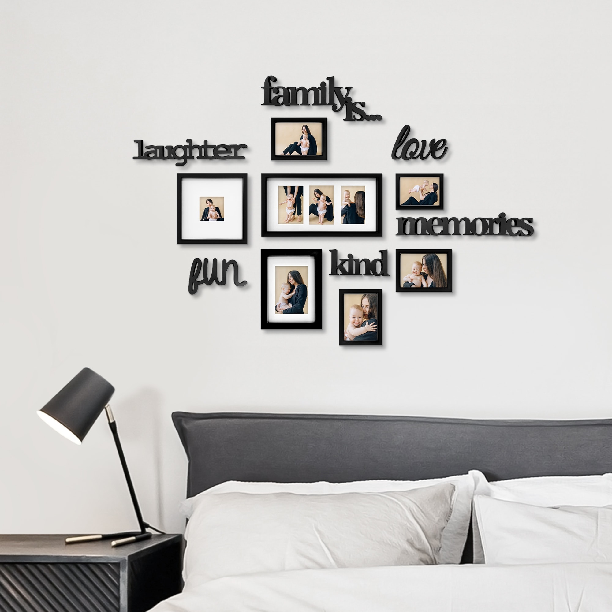 HELLO LAURA Family and Love Set Plaque Collage Photo Frame for Memories