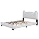 preview thumbnail 8 of 12, Full Size Upholstered Platform Bed with Headboard