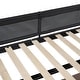 preview thumbnail 3 of 7, Metal Full Size Loft Bed with Desk,Shelves/Wood Slats/Textilene Guardrail/Built-in Desk,2-tier Shelves,Grid Panel/2 Side Ladders