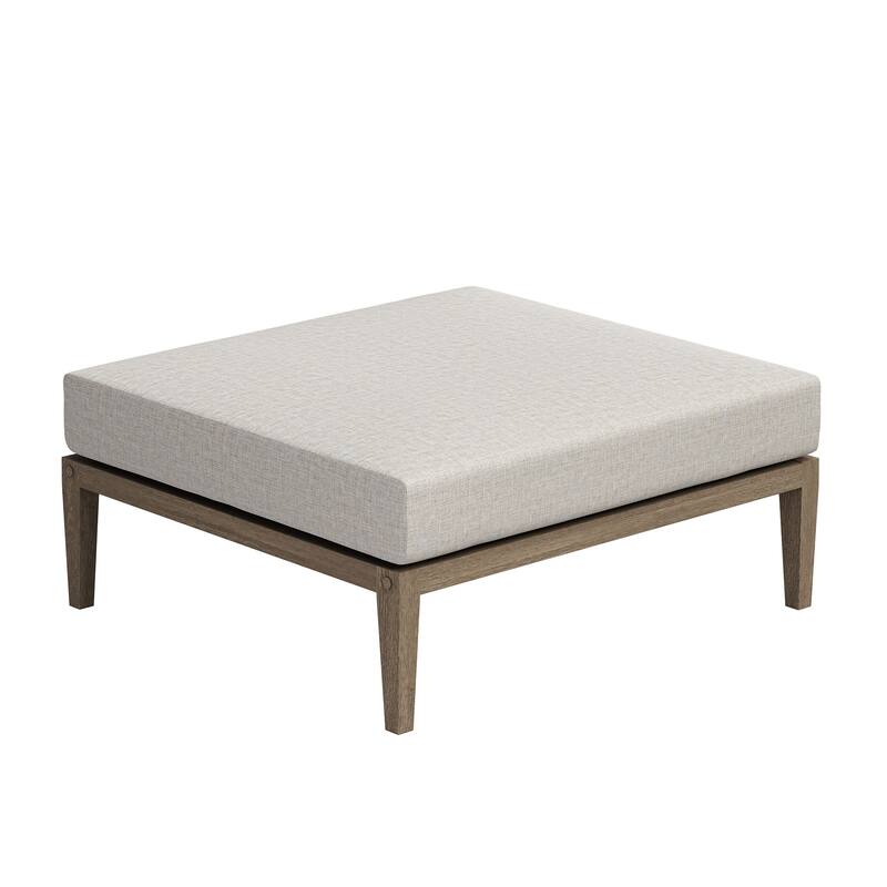 Northlake Outdoor Patio Teak Ottoman