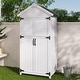 preview thumbnail 2 of 11, Christopher Knight Home-Amile Fir Wood Outdoor Storage Shed with Double Doors