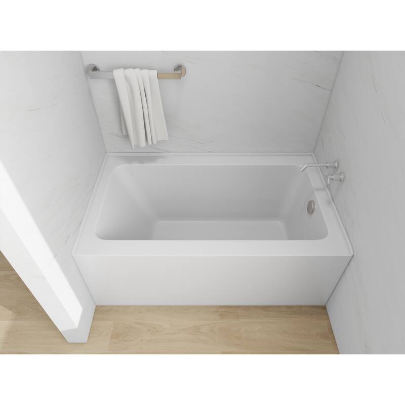 Vanity Art Alcove Soaking Acrylic Bathtub