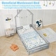 preview thumbnail 12 of 20, Costway Twin Size Montessori Floor Bed for Toddler with Lockable Door