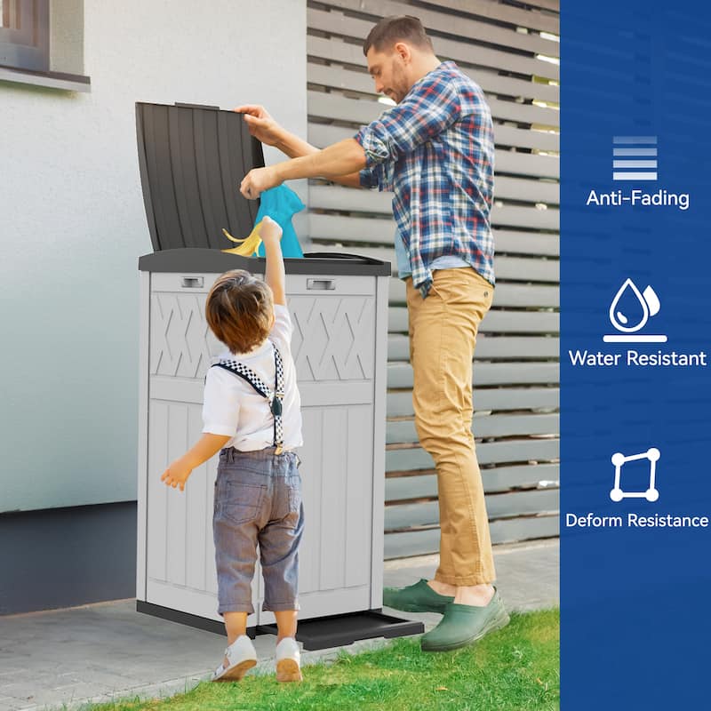 Outdoor Trash Can Deck Box
