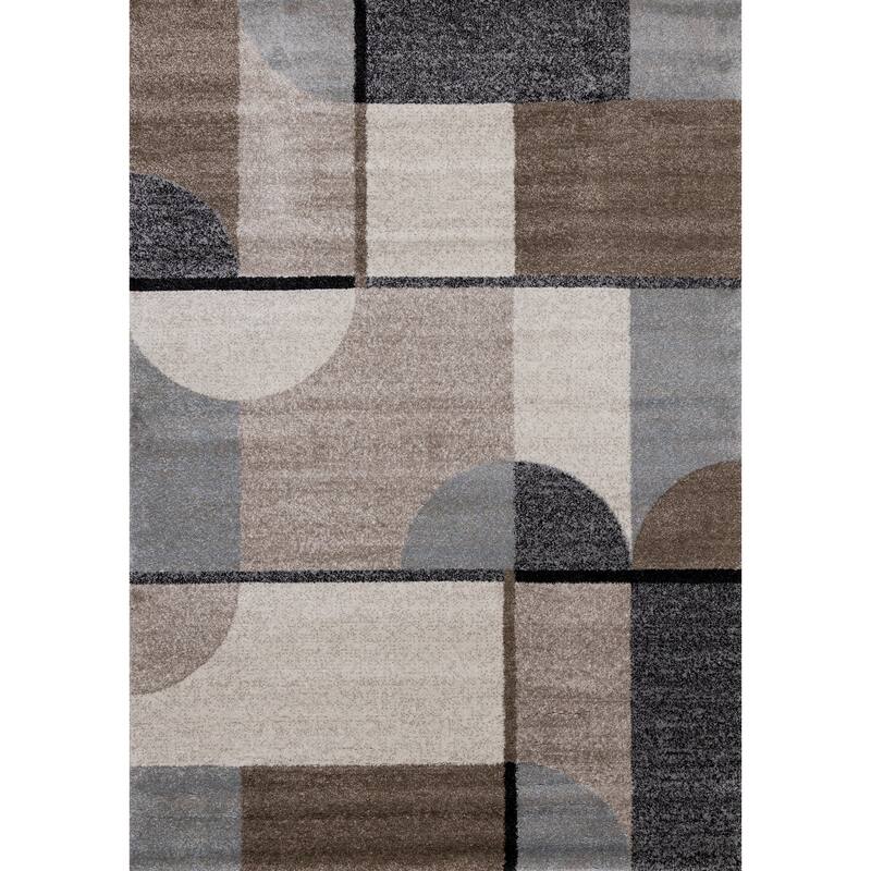 Brookfield Collection - Brown/Grey/Cream Shape Shifting Rug