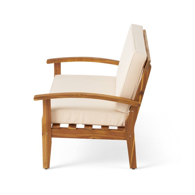 Peyton 4-piece Outdoor Wooden Chat Set by Christopher Knight Home