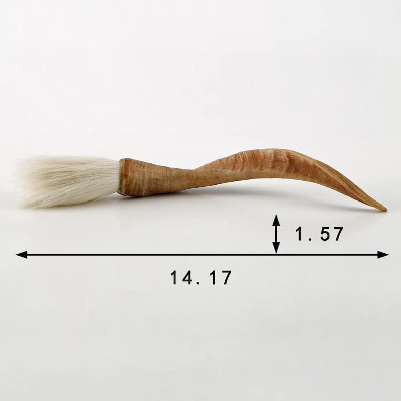 Artissance 12.6" Brown Ram Horn Calligraphy Brush ( Approx 14" Long, Size and Color Vary)