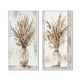 preview thumbnail 15 of 16, Beige White Boho Plant Chic I - Boho Feather Framed Wall Art Set Of 2 - Traditional Wall Art Decor 2 Pieces