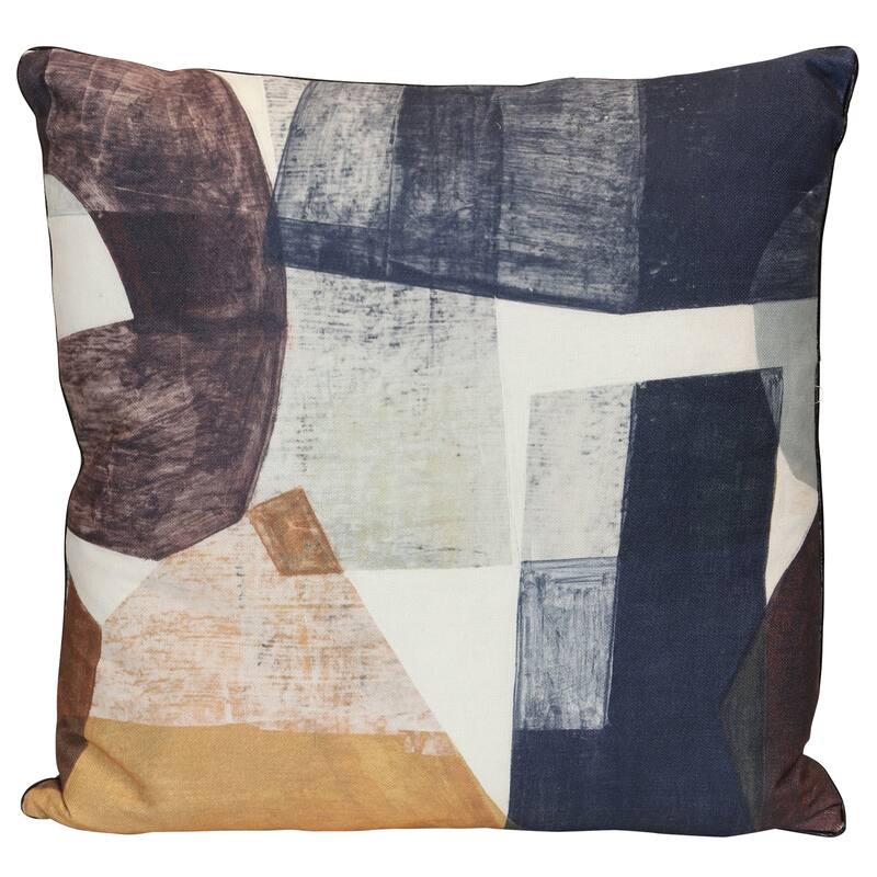 StyleCraft Architectural Patchwork Pillow - Multicolor - 24" x 24"