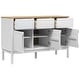 preview thumbnail 24 of 23, vidaXL Sideboard FLORO 44.9"x16.9"x29.1" Solid Wood Pine - 44.9" x 16.9" x 29.1"