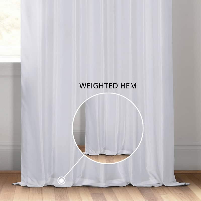 Exclusive Fabrics Textured Faux Dupioni Silk Thermal Blackout Curtains (1 Panel)