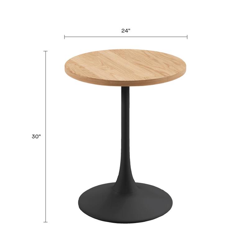Elise Wood Top Round Table 24"D x 30"H