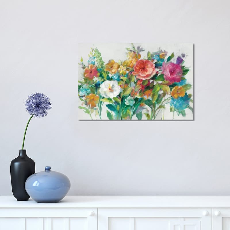 iCanvas "Country Florals Neutral" by Danhui Nai Canvas Print - 12x18x1.5