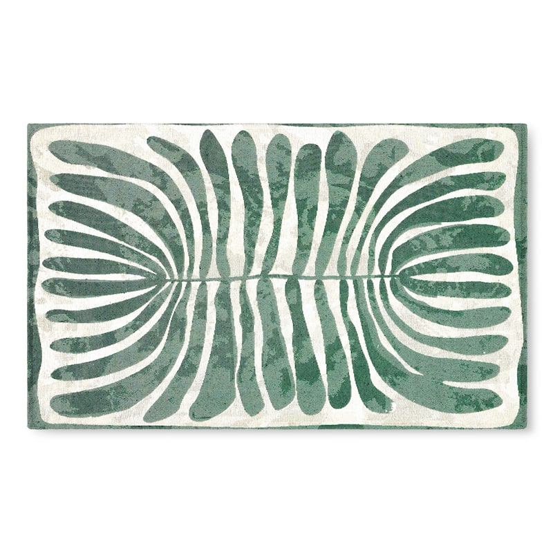 TOWN & COUNTRY LUXE Livie Matisse Cutout Everwash Washable Non-Slip Backing Kitchen Mat