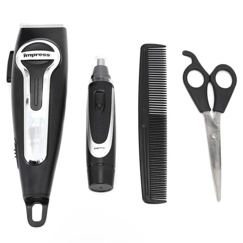 Impress 18-Pce Rechargeable Hair Clipper and Nose Trimmer Set