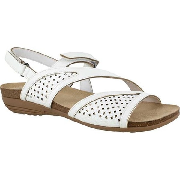 easy street white sandals