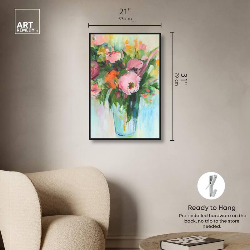 Charming Bouquet Canvas by Art Remedy