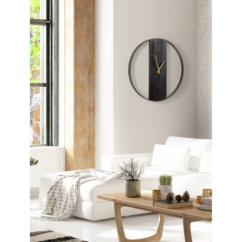 Kate and Laurel Ladd Round Numberless Wall Clock