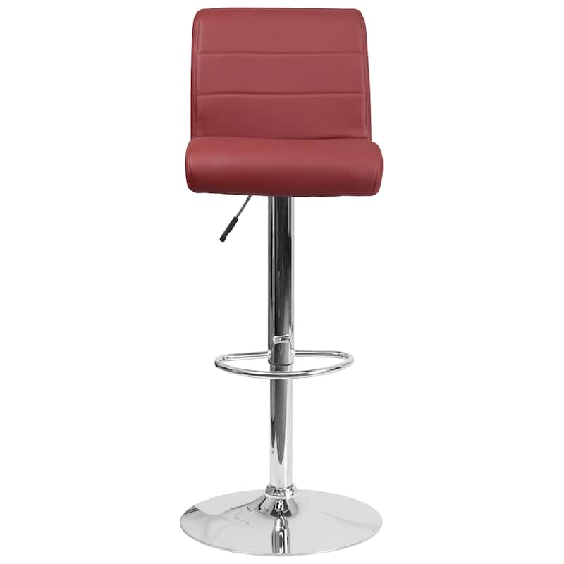 Vinyl Adjustable Height Barstool - 16.25"W x 19.5"D x 36.75" - 44.75"H