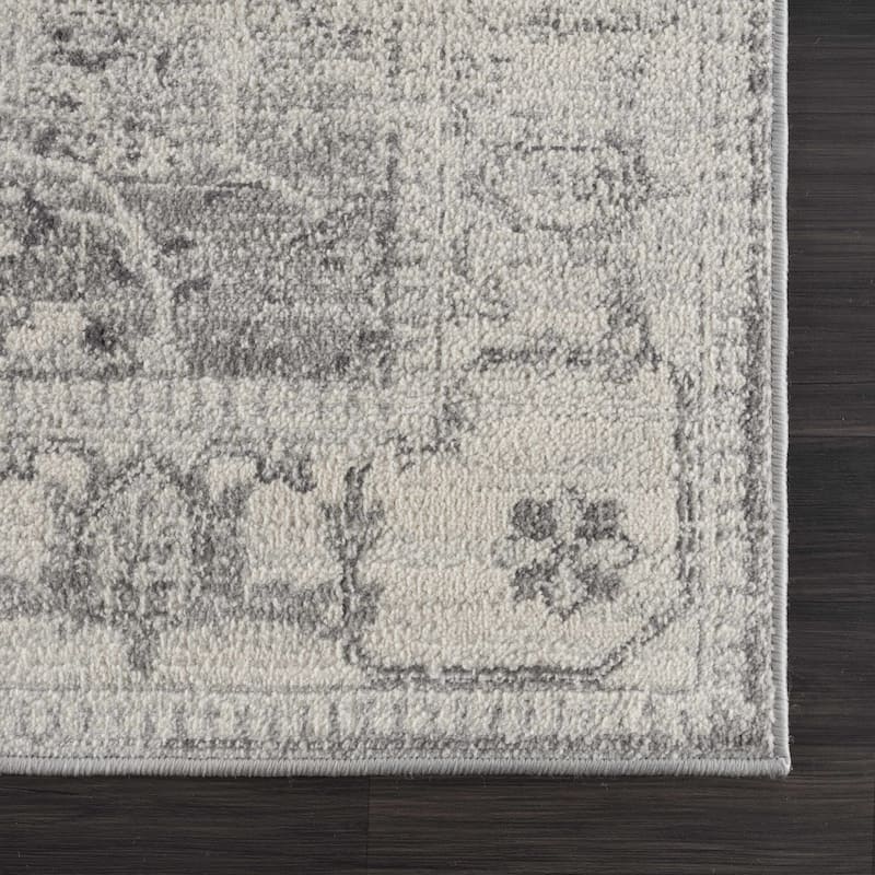 Hauteloom Tigris Modern Traditional Abstract Farmhouse Neutral Grey / Beige Area Rug