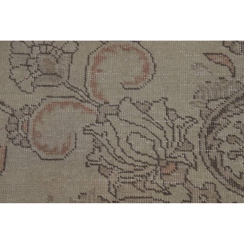 Tabriz Persian Vintage Rug Handmade Living Room Wool Carpet - 9'7" x 13'0"