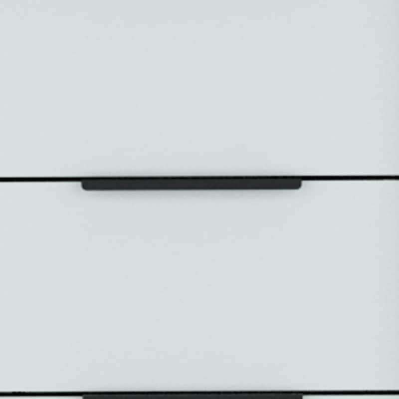 Wood Modern 5 Drawer Dresser Chest with Metal Glides and Handles