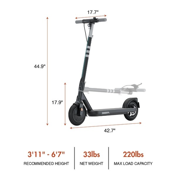 Foldable Electric Scooter w/18.6 Miles Max Operating Range & 15.5