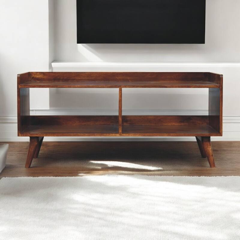 Artisan Furniture Solid Wood Open-top Chestnut Media Unit