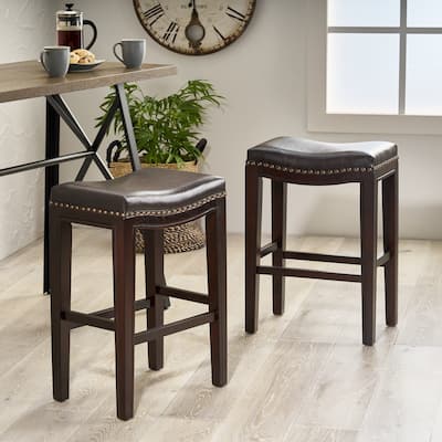 Avondale Contemporary Studded Counter Stool (Set of 2) by Christopher Knight Home