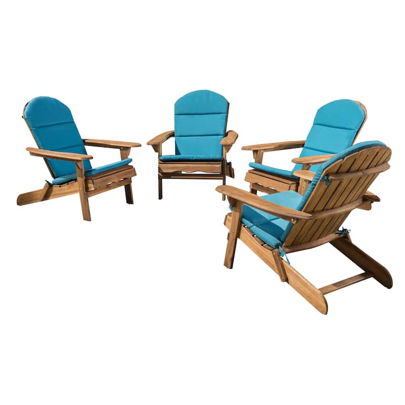 Malibu Outdoor Wood Folding Adirondack Chairs (Set of 4) by Christopher Knight Home