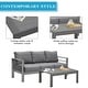 preview thumbnail 10 of 47, Royalcraft 4-Piece All-Aluminum Patio Set with 5" Cushions & 3.2" Widened Armrest, Seats 5, 250 lbs - 4-Piece Sets