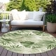 preview thumbnail 41 of 50, Machine Washable Indoor/ Outdoor Coastal Palm Chantille Rug Aloe - 8' x 8'