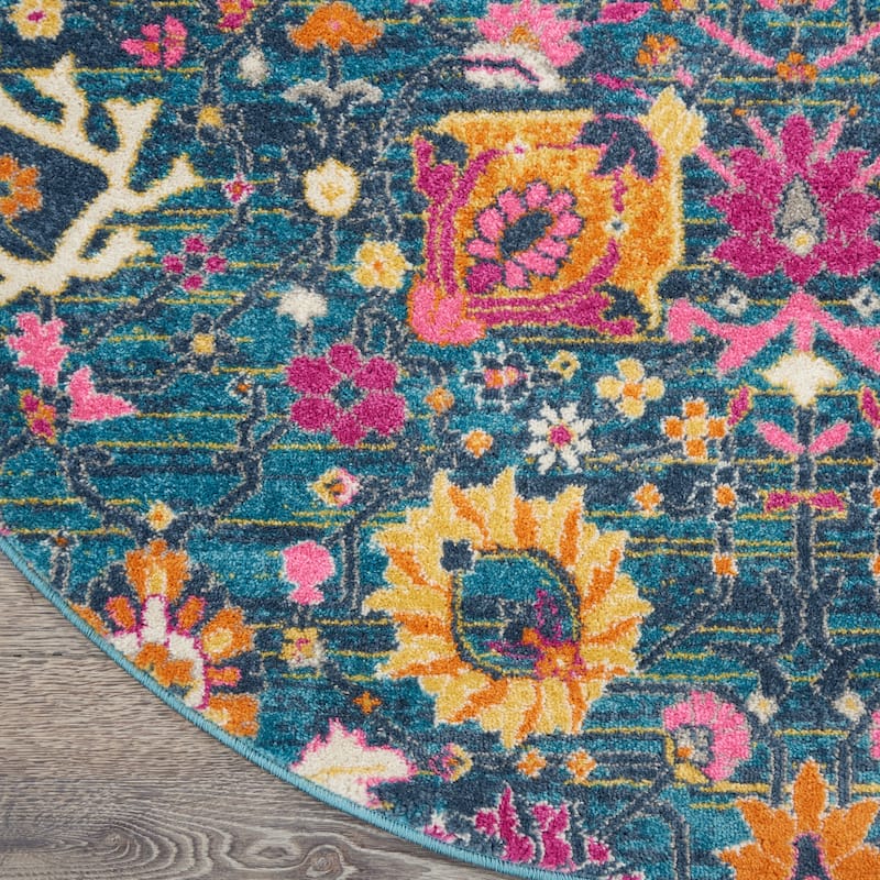 Nourison Passion Boho French Country Floral Area Rug.