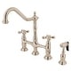 preview thumbnail 40 of 46, Heritage Bridge Kitchen Faucet with Brass Sprayer