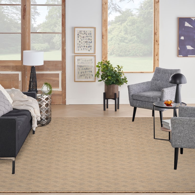 Nourison Washable Indoor Geometric Jute Area Rug