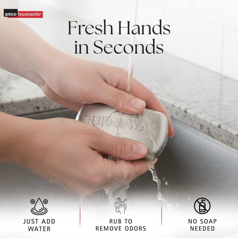 Amco Rub a Way Bar Odor Absorber - Silver