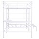 preview thumbnail 12 of 14, Minimalist Design Full Over Twin Metal Bunk Bed with Built-in Ladder,Under-Bed Desk wirh Storage Shelves