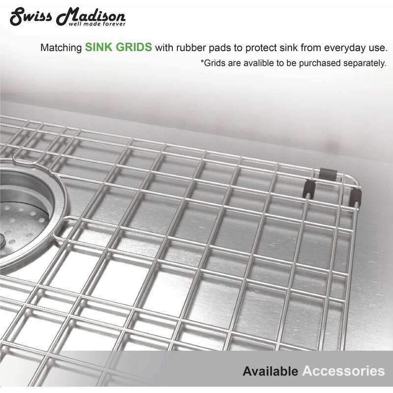 Swiss Madison 23-5/8" Undermount Single Basin Stainless Steel Kitchen - Stainless Steel