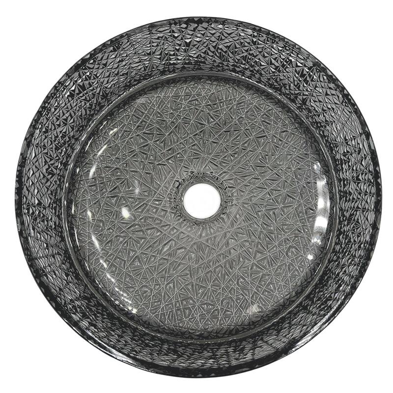Stadium 16" & 14" Round Basin Glass Bathroom Vessel Sink