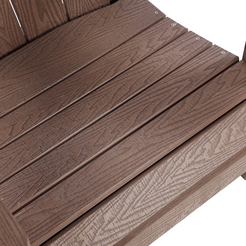 Hurley Folding Poly Adirondack Chair with Pull-out Ottoman (Set of 2)