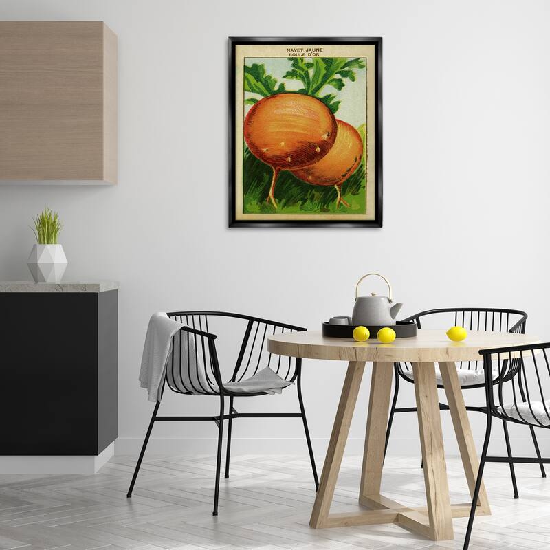 Stupell Country Vintage Onions Framed Floater Canvas Wall Art Design By Lil' Rue