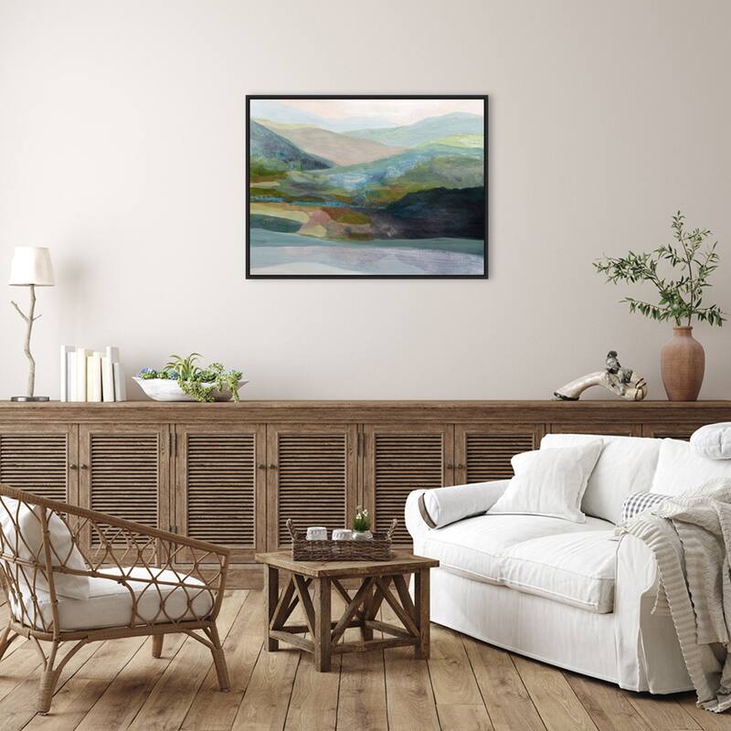 Misty Morning by Farren Lee (42 x 32 in.), Framed Canvas Wall Art Print