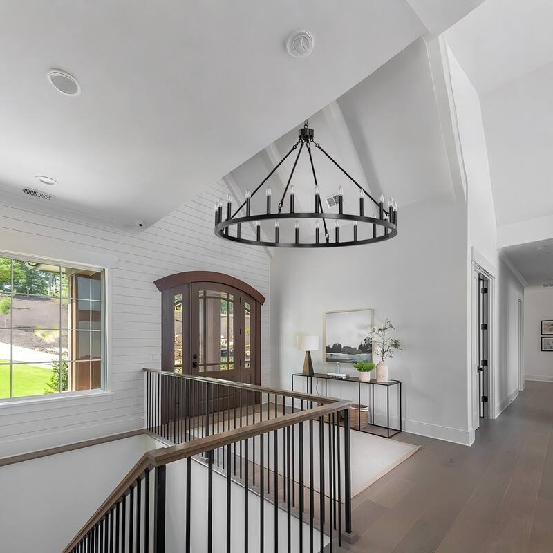 Wagon Wheel Chandelier Collection - Rustic Farmhouse Lighting for Every Space