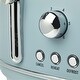 preview thumbnail 4 of 6, Haden Highclere Pool Blue 4-slice Wide Slot Toaster