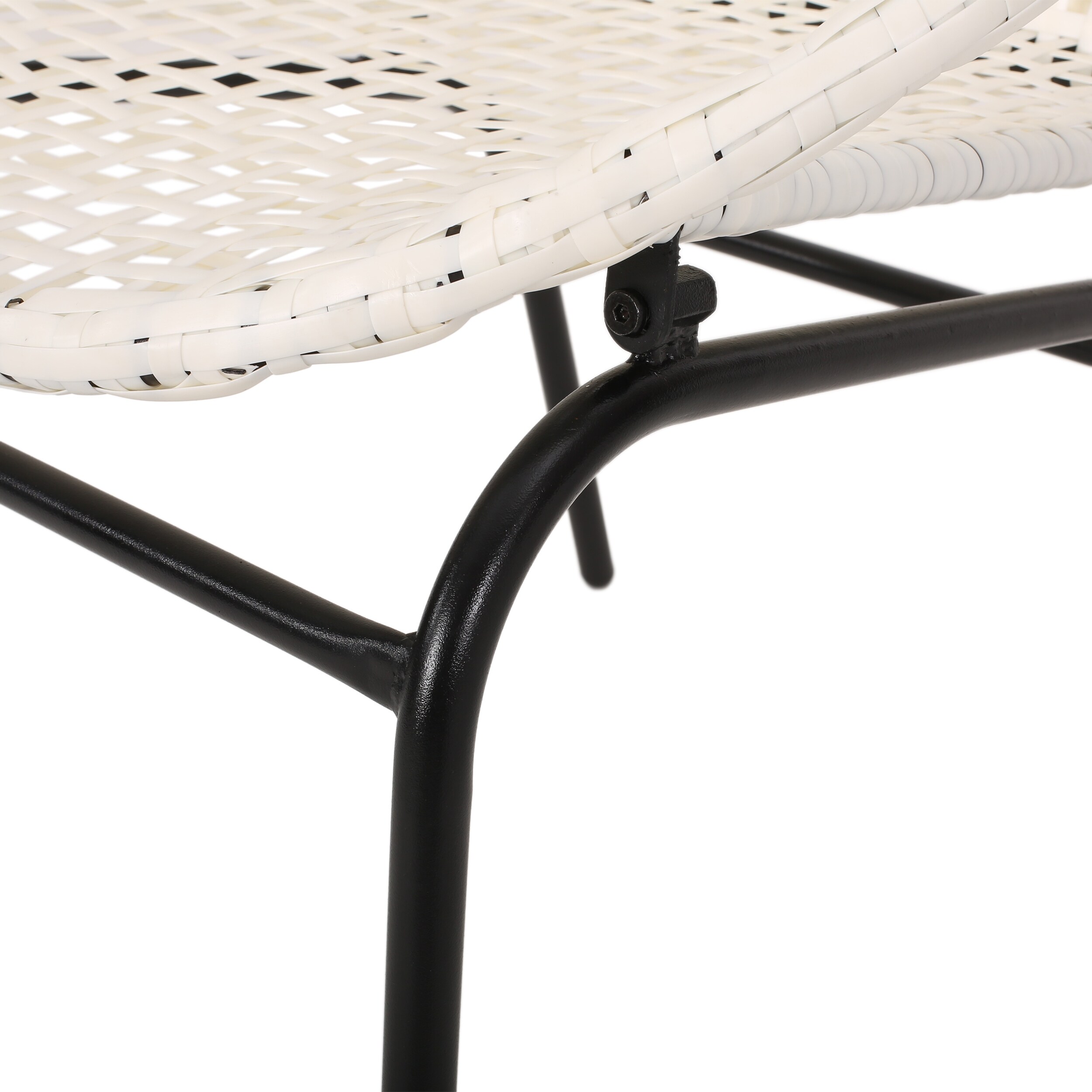 Moonstone Modern Outdoor Rope Weave Chat Set with Side Table by